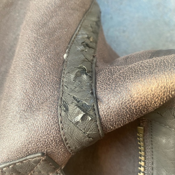 Faux suede Sherpa Moto jacket 6 - Picture 9 of 16